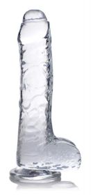 Jock C-thru Dildo With Balls - 8 Inch