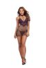 Chemise & G-String Eggplant Purple O/S